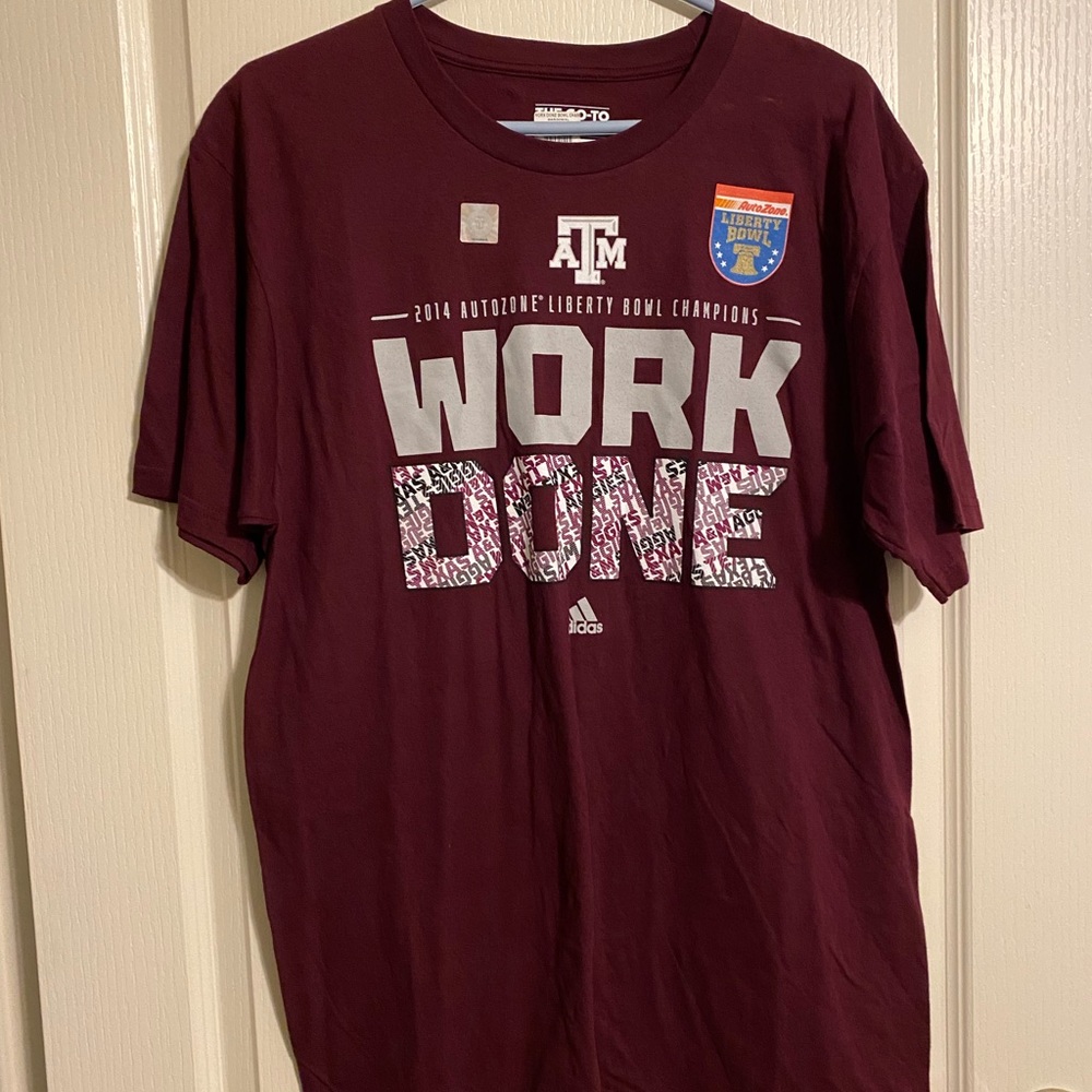 Tee Shirt Short Sleeve Texas A&M Maroon Size XL